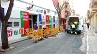 Obres a la porta de l'escola infantil El Cuquet