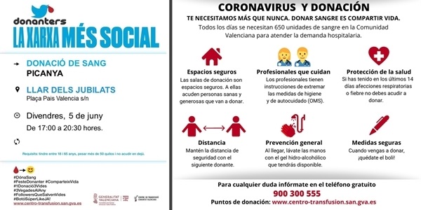 Hui divendres 5 de juny donacions de sang 