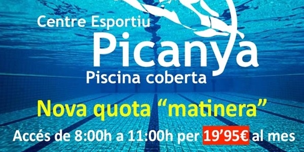 Nova "quota matinera" a la piscina coberta