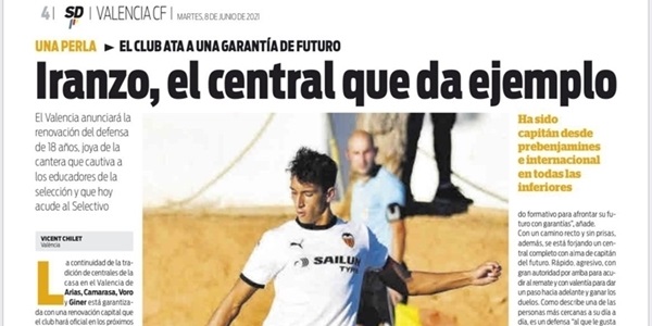 El picanyer Rubén Iranzo renova amb el València CF