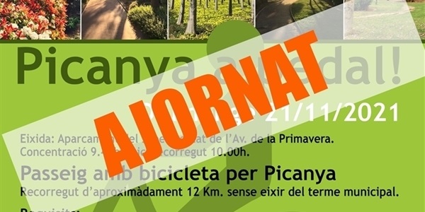 Ajornada l'activitat "Picanya a pedal!" programada per a este diumenge