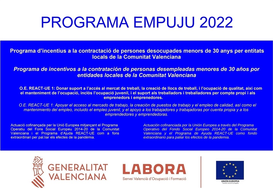 Cartel FSE ayudas EMPUJU 2022-