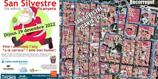 Dijous 29 de desembre, 10a San Silvestre picanyera