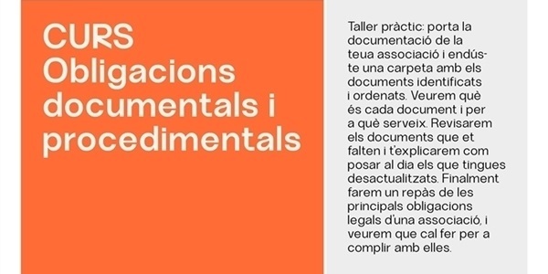 Curs: Obligacions documentals per a associacions